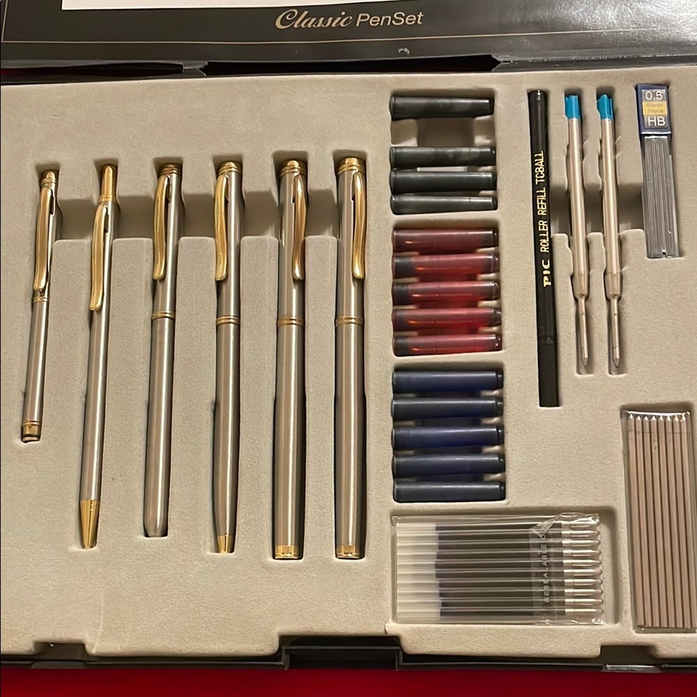Classic PenSet Gold and Silver Stationery Set